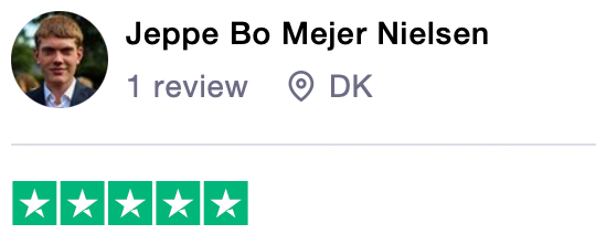 Trustpilot - Jeppe Bo Mejer Nielsen